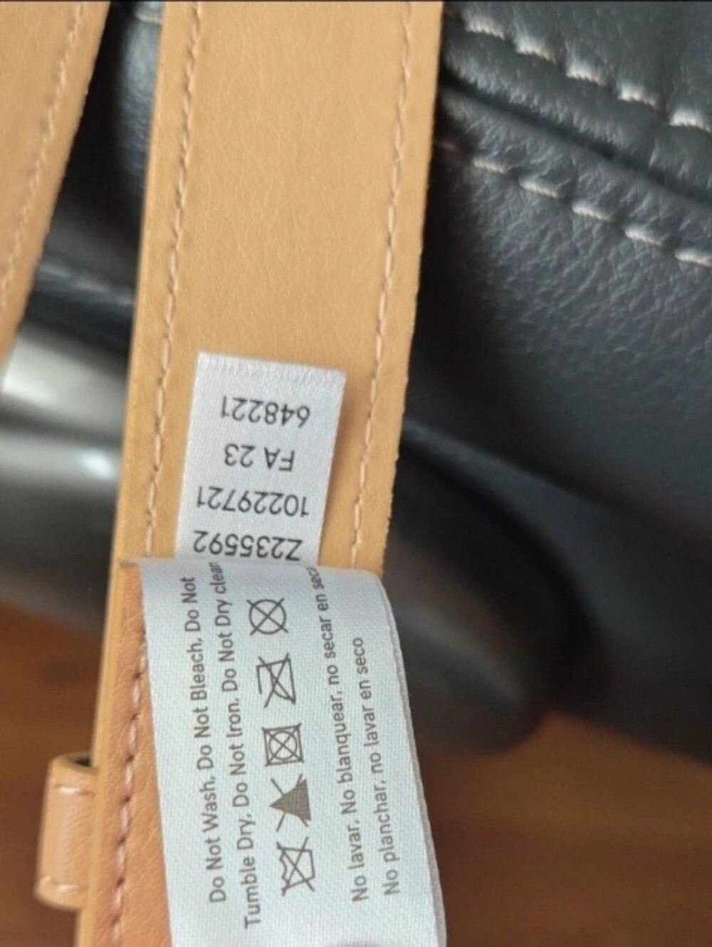 Fringe Double Buckle Wrap Belt in Tan By Venus - Picture 6 of 9